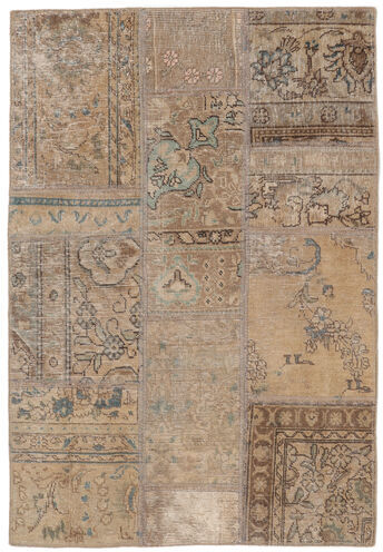 Håndknyttet. Opphav: Persia / Iran Patchwork - Persien/Iran Teppe 103X150 Mørk Brun/Brun (Ull, Persia/Iran)