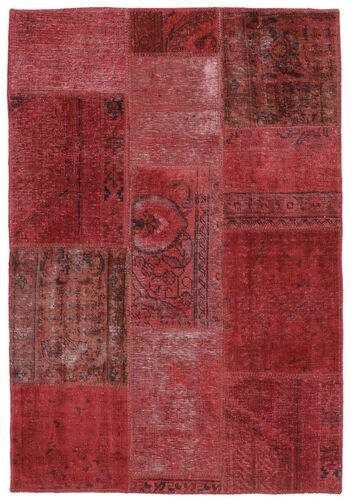 Håndknyttet. Opphav: Persia / Iran 105X153 Patchwork - Persien/Iran Teppe Ekte Moderne Håndknyttet Mørk Rød/Mørk Brun (Ull, Persia/Iran)