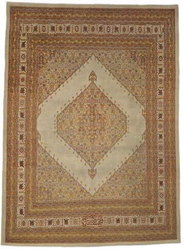 Håndknyttet. Opphav: Persia / Iran Antikke Tabriz Ca. 1920 Teppe 285X390 Mørk Brun/Brun Stort (Ull, Persia/Iran)