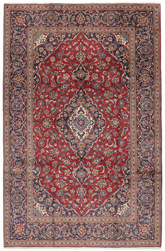 Håndknyttet. Opphav: Persia / Iran Håndknyttet Teppe Keshan 196X298 Mørk Brun/Svart (Ull, Persia/Iran)