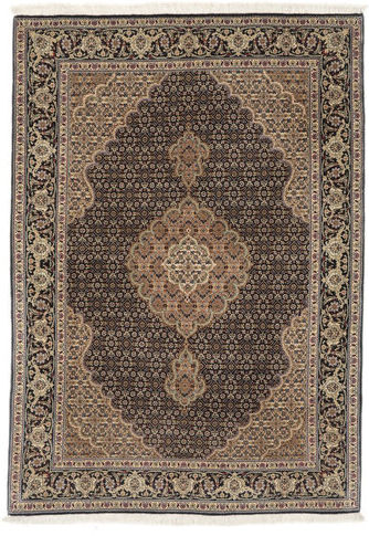 Håndknyttet. Opphav: Persia / Iran Orientalsk Tabriz 50 Raj Teppe 103X146 (Ull/Silke, Persia/Iran)