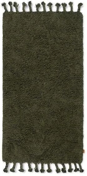 Ferm Living Amass Long Pile Runner Olive - Ferm Living    1400 mm+700 mm