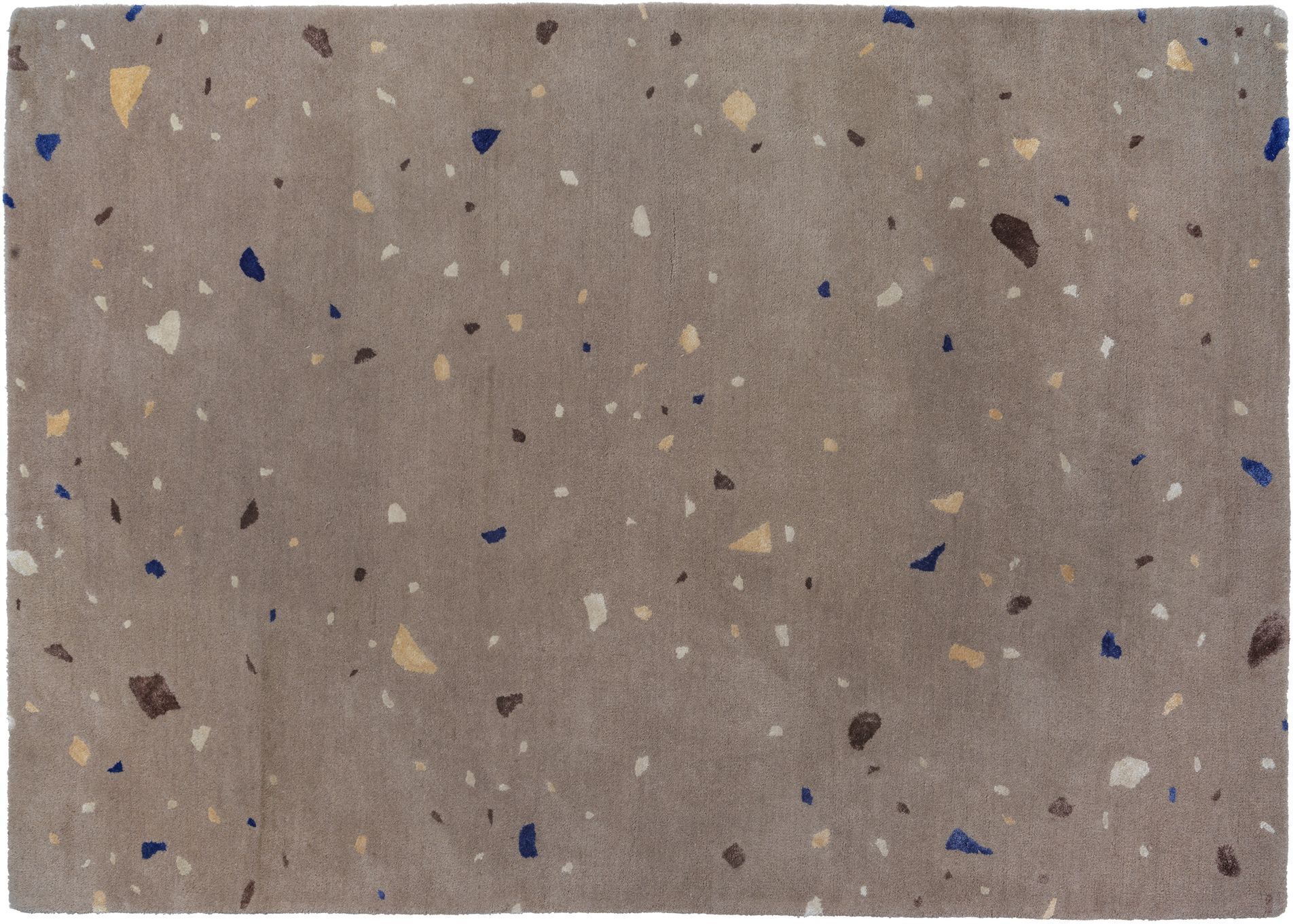 Broste Copenhagen Terrazzo Tæppe - Brun/Blå, 200x140   Unoliving