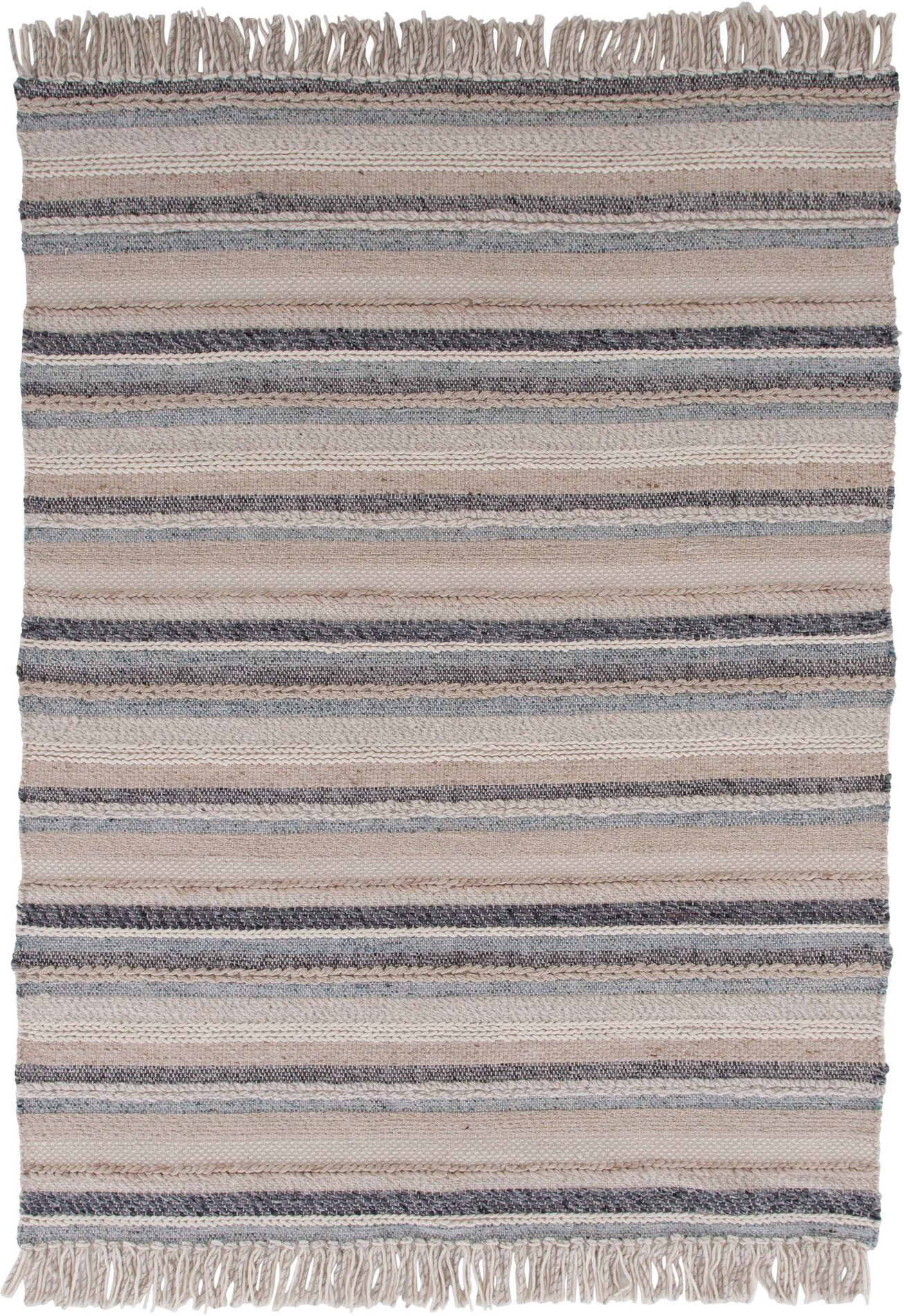 Venture Design Gudha ull teppe, 170x240, Beige/blue   Unoliving