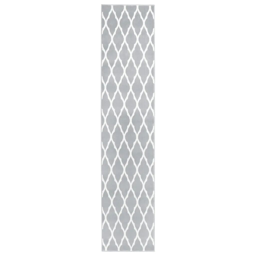 vidaXL Gulvteppe BCF grå og hvit 60x300 cm