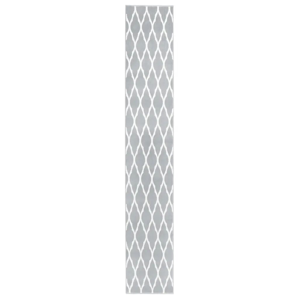 vidaXL Gulvteppe BCF grå og hvit 60x400 cm
