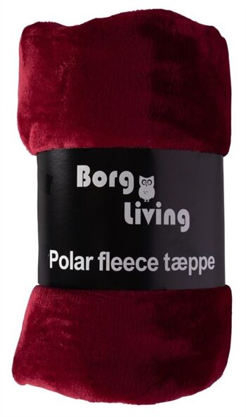 Borg Living Fleece Teppe - Burgundy - 150x200cm