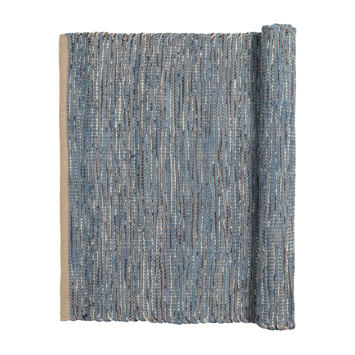 Broste Copenhagen Magda bomullsgulvteppe 60x90 cm Flint stone blue