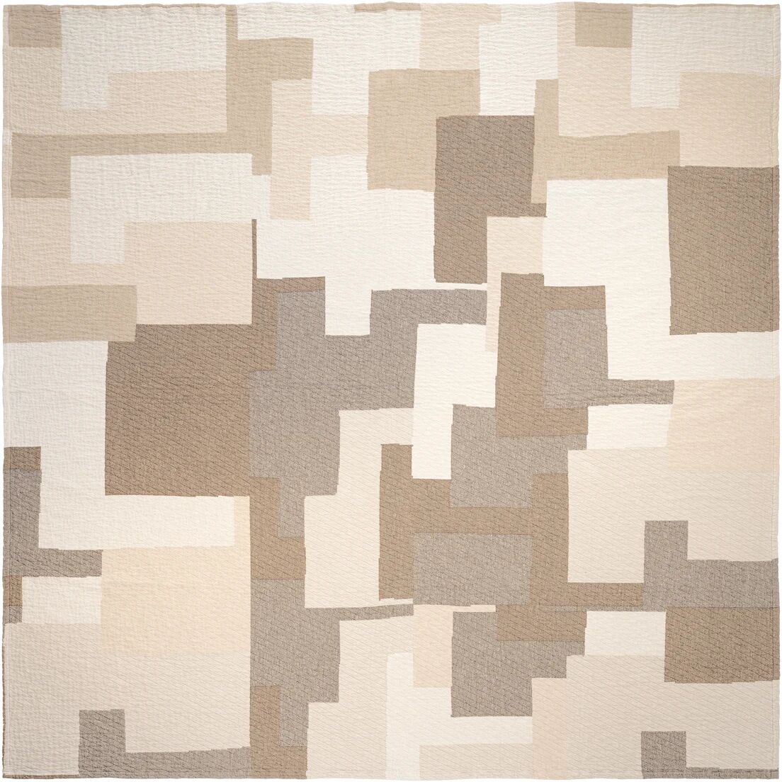 Broste Copenhagen Patch sengeteppe 240x260 cm Beige-brun