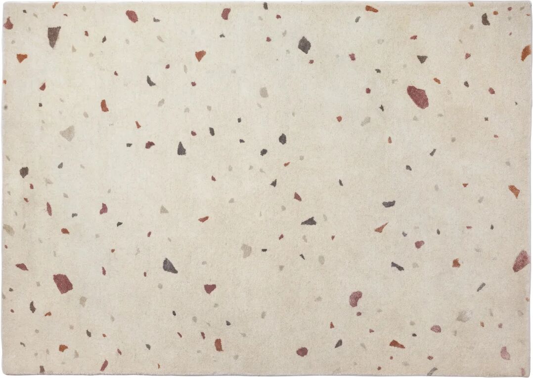 Broste Copenhagen Terrazzo ullteppe 140x200 cm Light grey-red spot