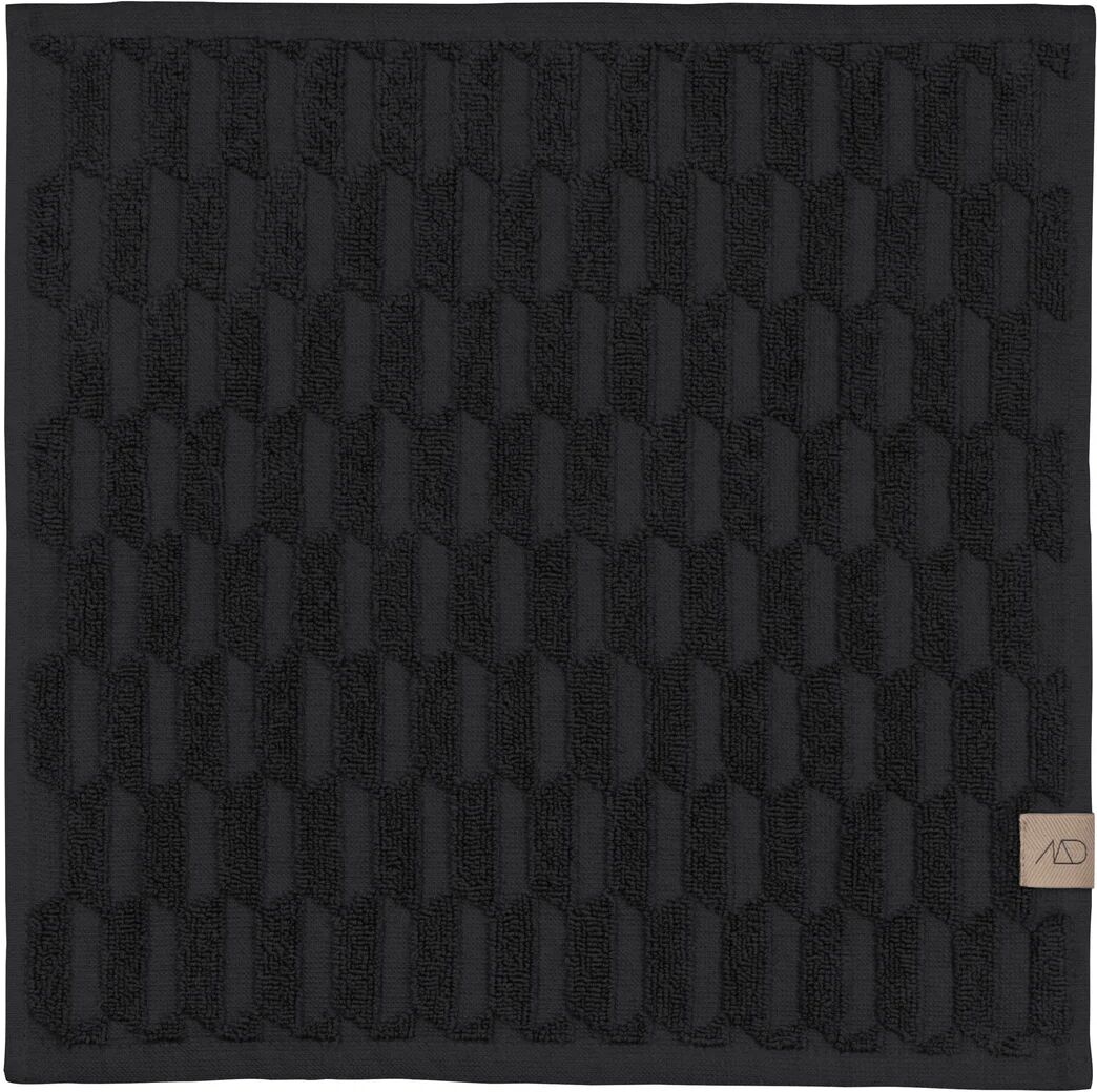 Mette Ditmer Geo håndkle 30 x 30 cm, 3-pakning Black