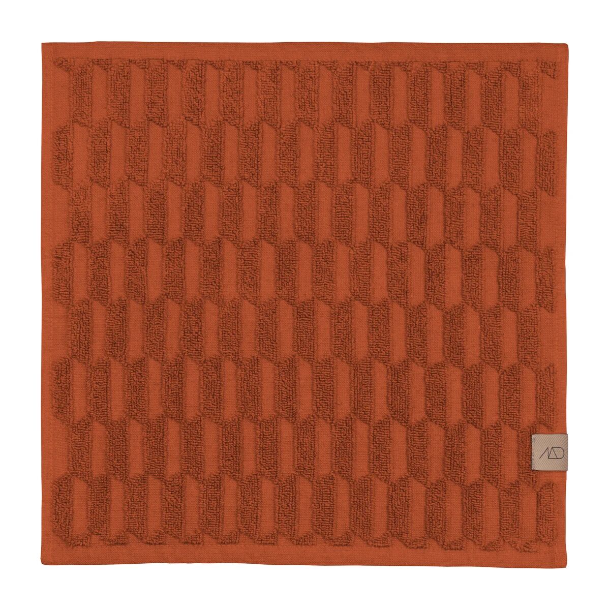 Mette Ditmer Geo håndkle 30 x 30 cm, 3-pakning Rust