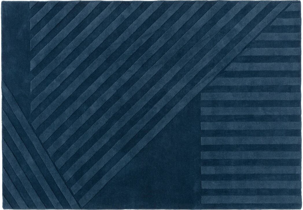 NJRD Levels ullteppe stripes blå 170 x 240 cm