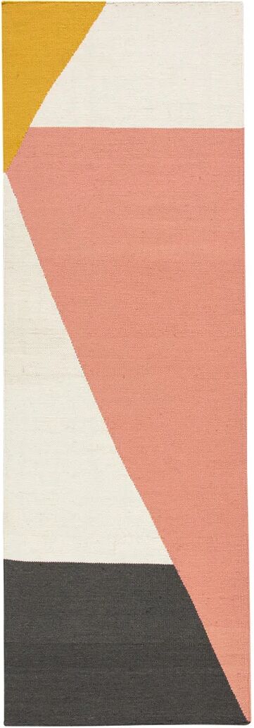 NJRD Stripes blocks kelimteppe rosa 80x240 cm