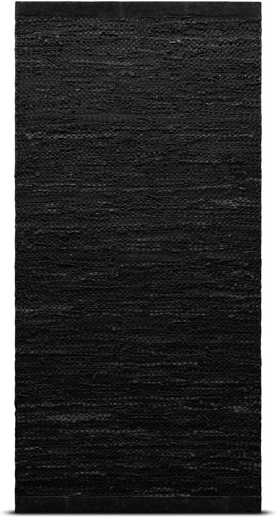 Rug Solid Leather gulvteppe 60x90 cm black (svart)