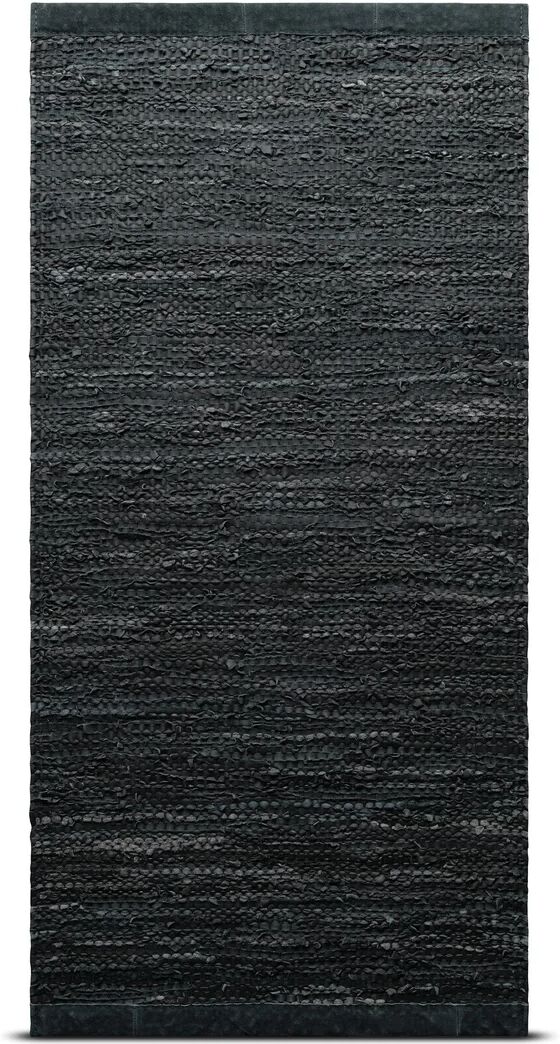 Rug Solid Leather gulvteppe 60x90 cm dark grey (mørkegrå)