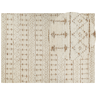 Beliani Tapete de área moderno em algodão creme 300 x 400 cm retangular tecido à mão reversível pelo curto moderno sala de estar quarto