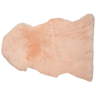 Beliani Tapete de pele de ovelha rosa claro 65 x 110 cm natural pelo alto estilo rústico