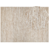 Beliani Tapete de área moderno em algodão branco e creme 300 x 400 cm retangular tecido à mão reversível pelo curto moderno sala de estar quarto