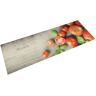 vidaXL Tapete de cozinha lavável 45x150 cm veludo padrão tomates