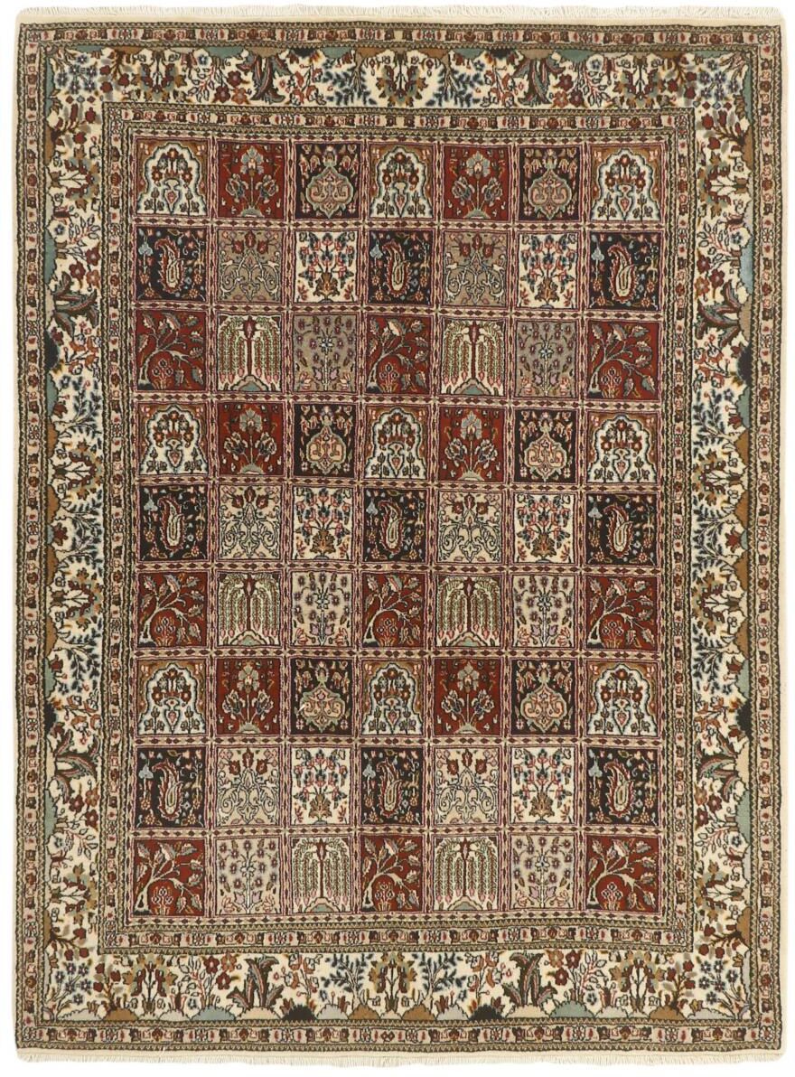 Nain Trading Tapete Oriental Moud Garden 199x150 Beige/Dark Brown (Lã / seda, Pérsia / Irão, Mão-atada)