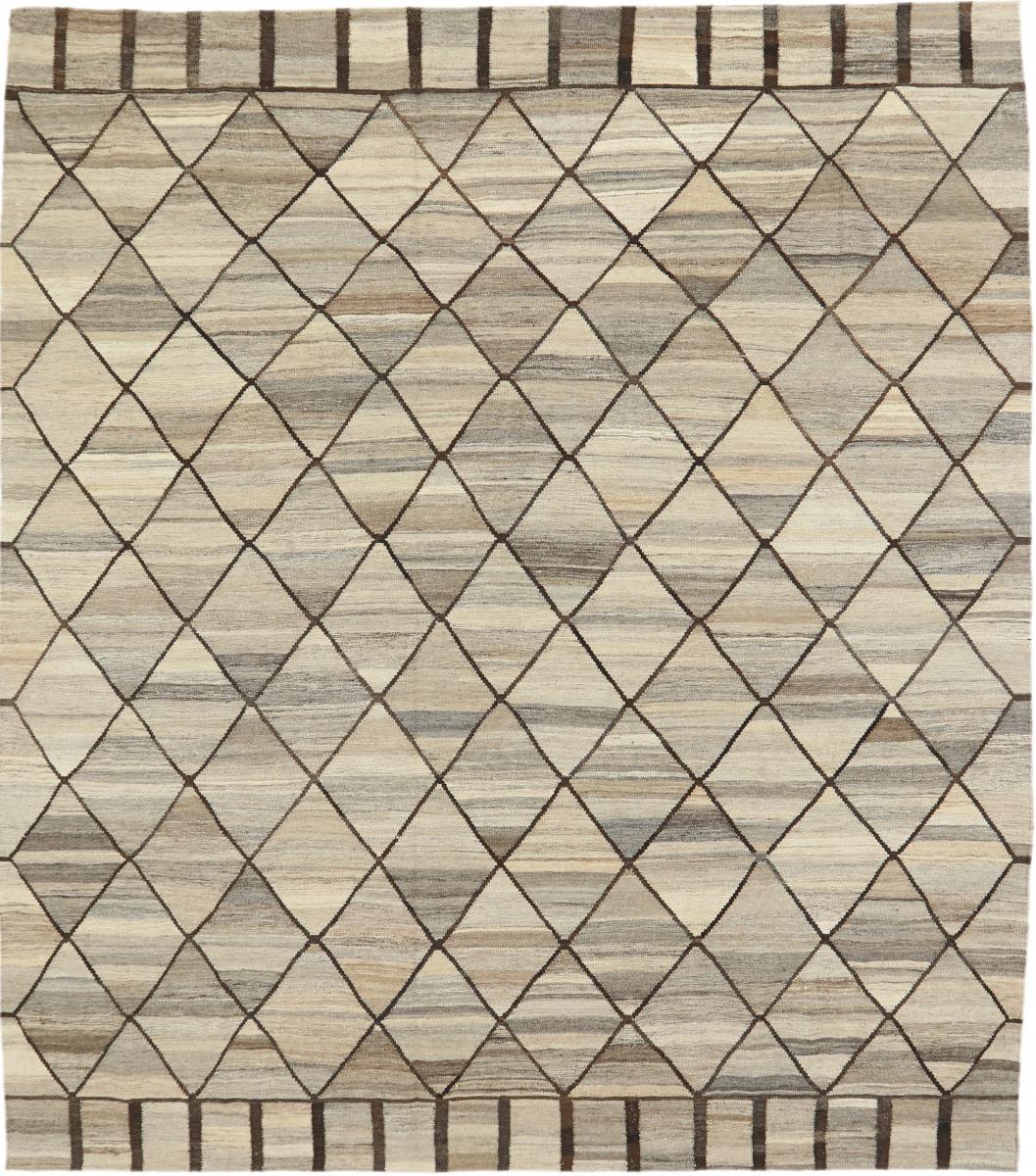 Nain Trading Tapete Oriental Kilim Berber Design 290x258 Beige/Dark Brown (Lã, Pérsia / Irão, Tecidos à mão)