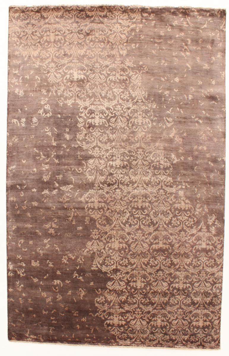 Nain Trading Tapete Sindhi 305x194 Modern/Desenho Brown/Pink (Mão-atada, Lã, Índia)