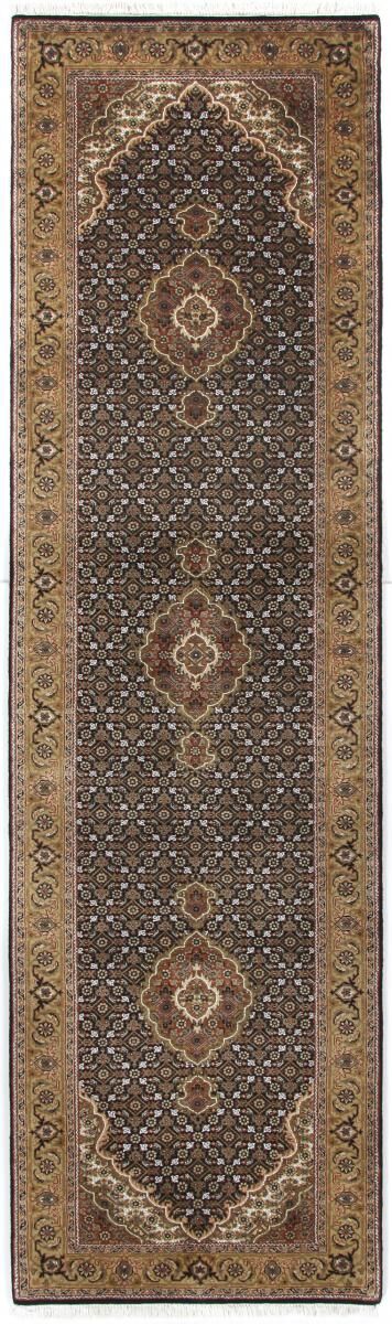 Nain Trading Tapete Tabriz 301x81 Corredor Dark Grey/Dark Brown (Índia, Lã, Mão-atada)