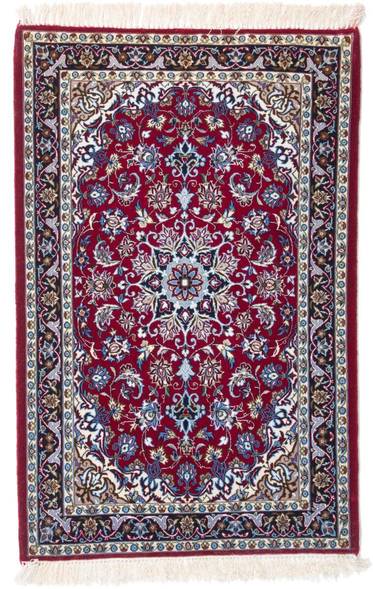 Nain Trading Tapete Atado à Mão Isfahan Fio de Seda 109x69 Dark Grey/Purple (Lã, Pérsia / Irão)