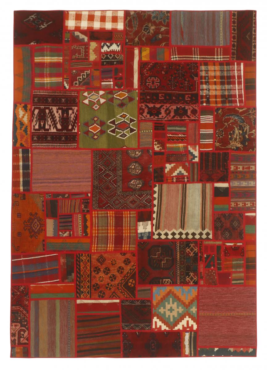 Nain Trading Tapete Oriental Kilim Patchwork 235x161 Brown/Rust (Lã, Pérsia / Irão, Tecidos à mão)