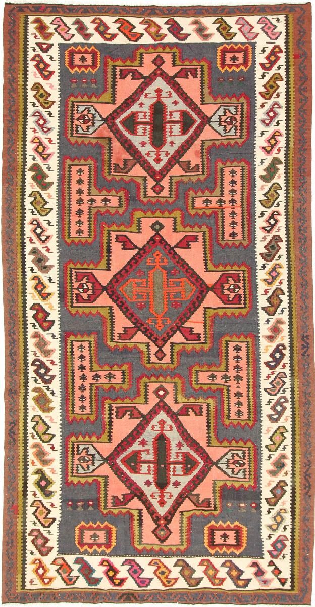 Nain Trading Tapete Oriental Kilim Fars Azerbaijan Antigo 310x158 Corredor Beige/Orange (Lã, Pérsia / Irão, Tecidos à mão)