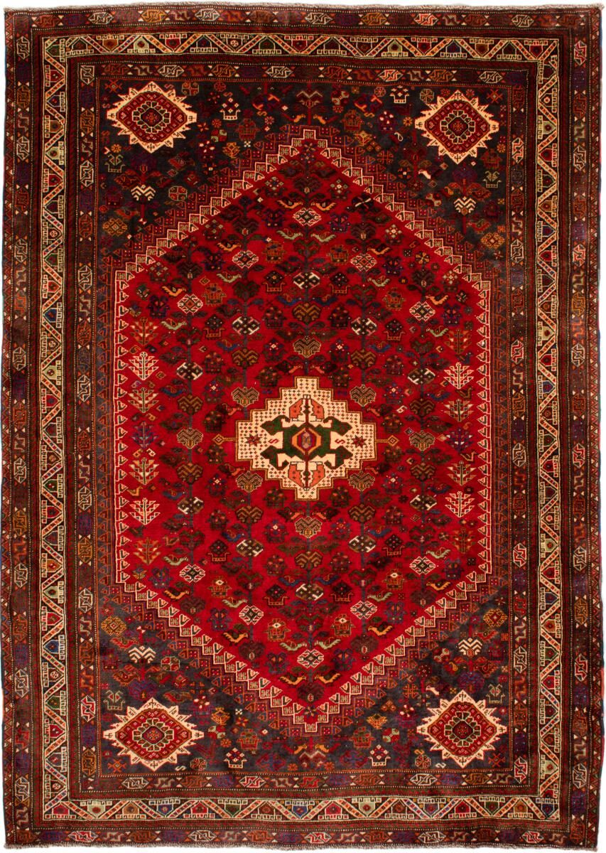 Nain Trading Tapete Persa Shiraz 294x209 Dark Grey/Dark Red (Mão-atada, Pérsia / Irão, Lã)