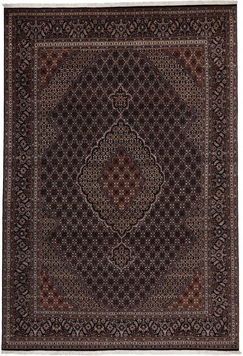 Nain Trading Tapete Oriental Tabriz 40Raj Mahi 297x206 Dark Grey/Dark Brown (Lã, Pérsia / Irão, Mão-atada)