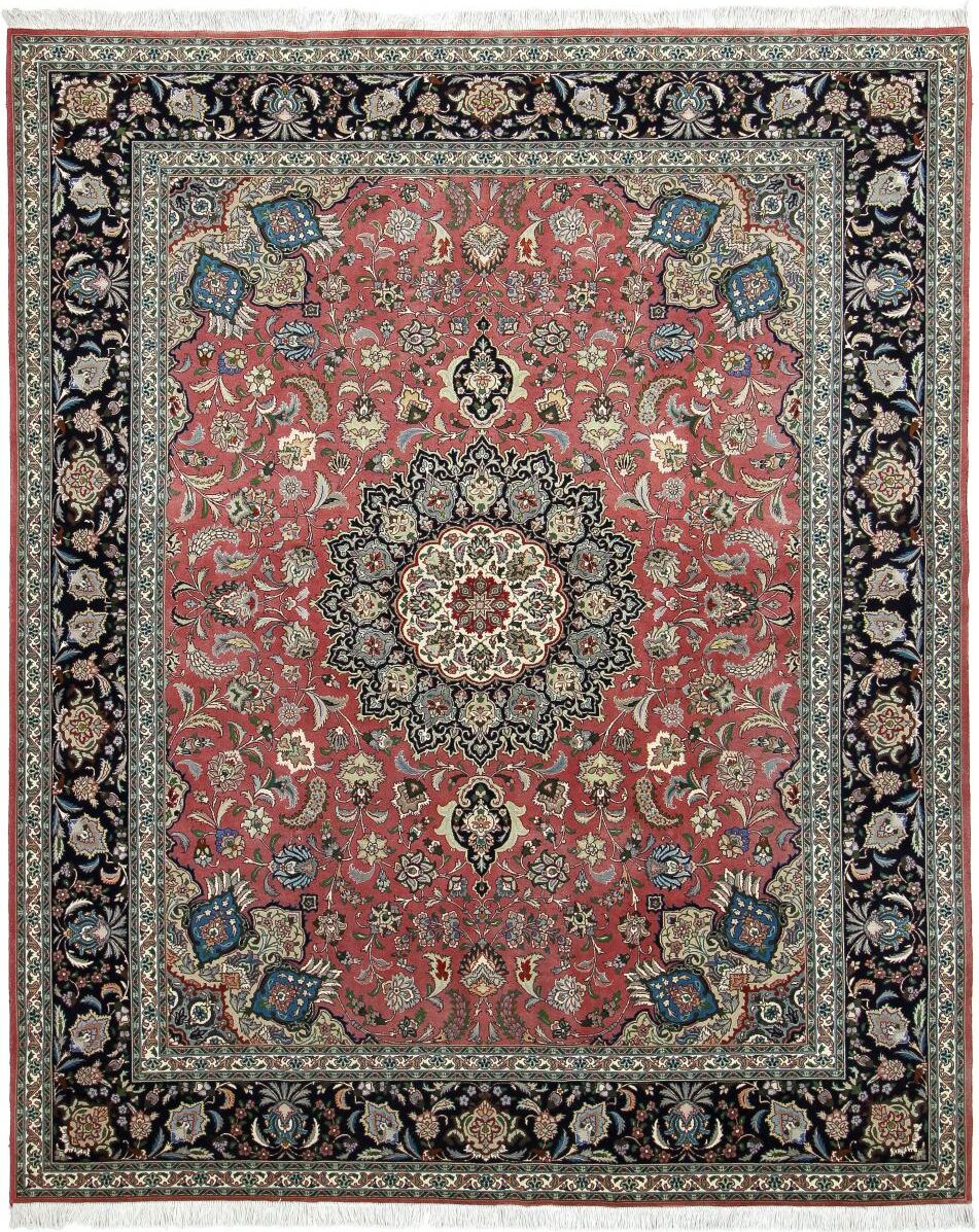 Nain Trading Tapete Persa Tabriz 50Raj 253x204 Dark Grey/Pink (Mão-atada, Pérsia / Irão, Lã / seda)