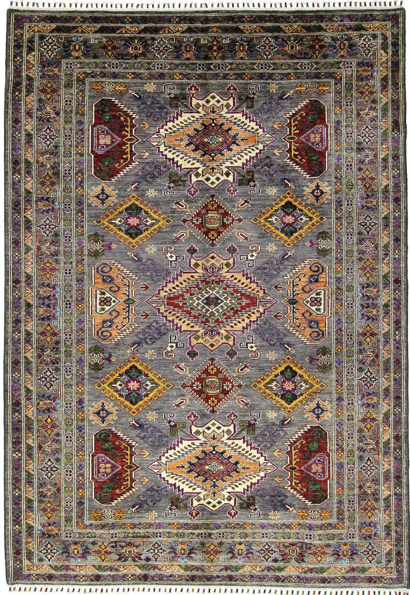 Nain Trading Oriental Rug Super Kazak 267x184 Beige/Dark Brown (Wool, Afghanistan, Hand-Knotted)