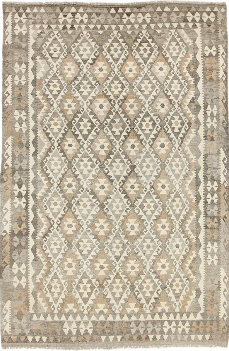 Nain Trading Oriental Rug Kilim Afghan Heritage 298x198 Grey/Beige (Wool, Afghanistan, Handwoven)