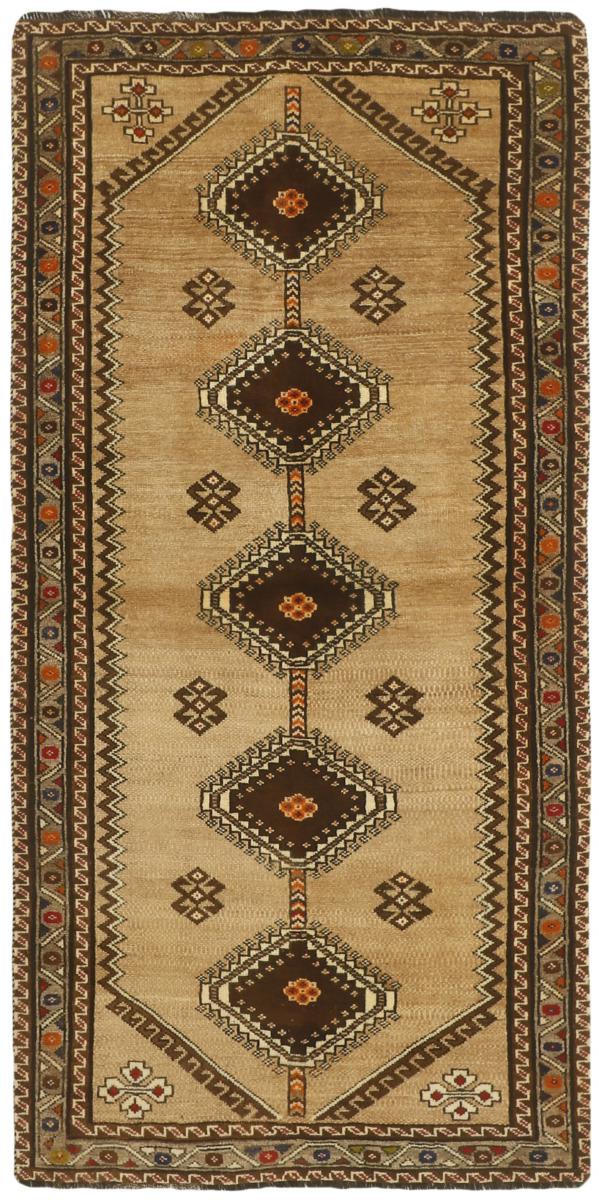 Nain Trading Tapete Oriental Ghashghai 244x121 Corredor Beige/Brown (Lã, Pérsia / Irão, Mão-atada)