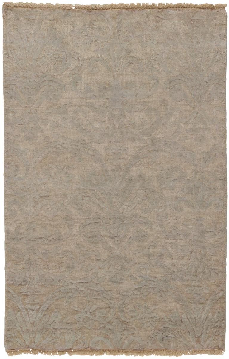 Nain Trading Tapete Sindhi 91x61 Grey/Beige (Índia, Lã / Seda De Bambu, Mão-atada)