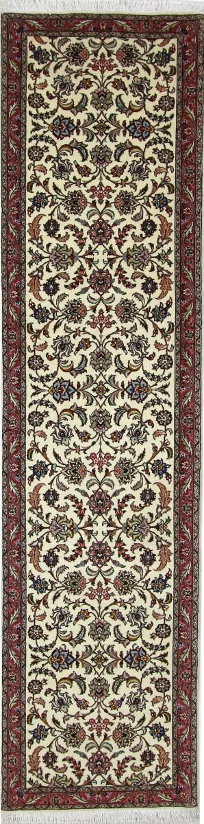 Nain Trading Tapete Oriental Tabriz 50Raj 296x73 Corredor Grey/Beige (Lã / seda, Pérsia / Irão, Mão-atada)