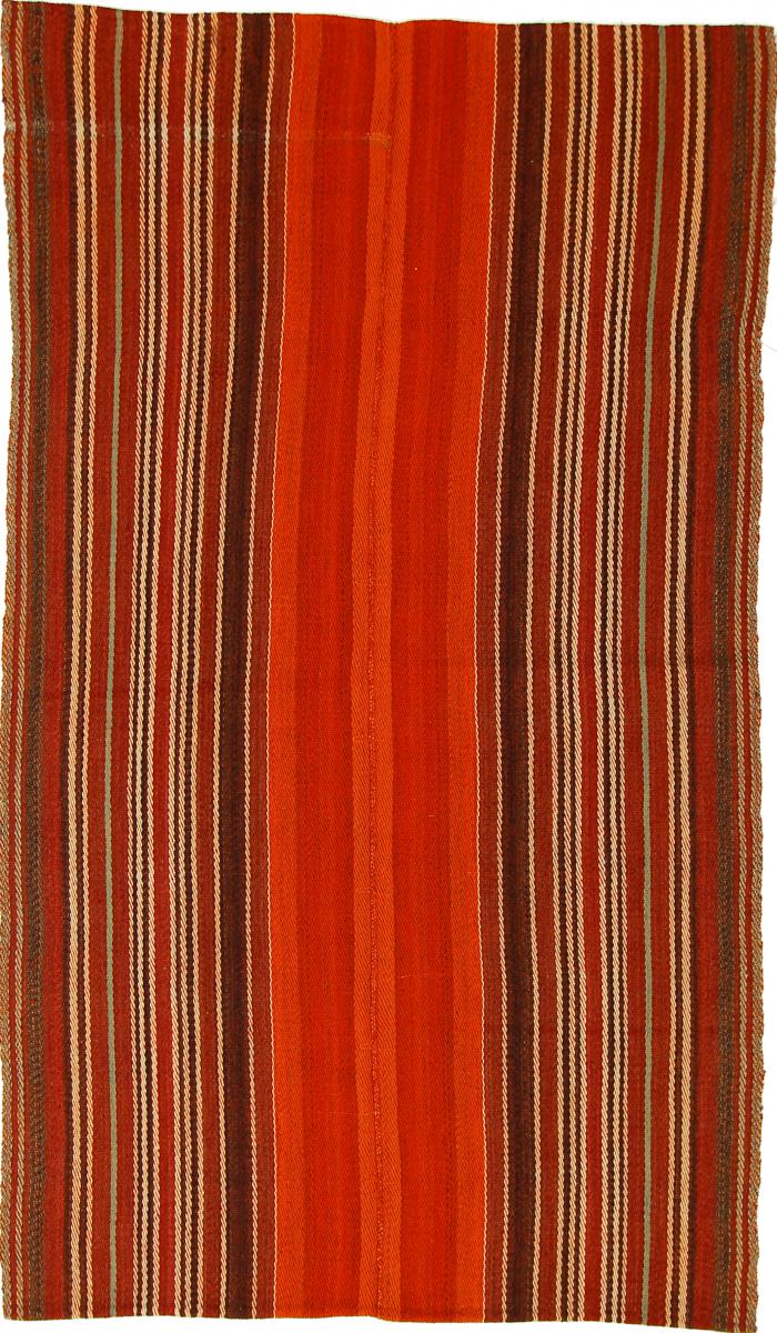 Nain Trading Tapete Oriental Kilim Fars Antigo 218x122 Brown/Orange (Lã, Pérsia / Irão, Tecidos à mão)