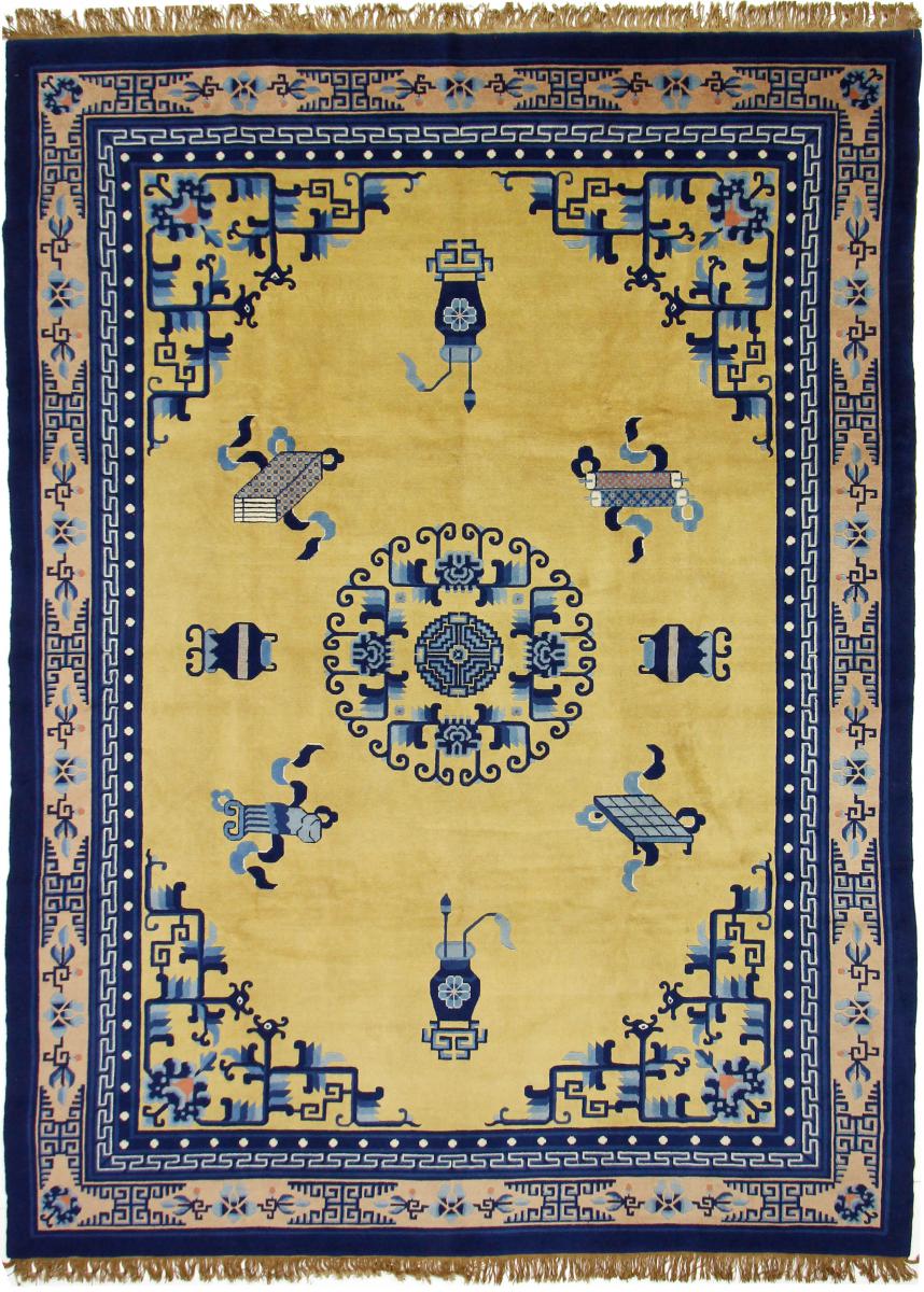 Nain Trading Oriental Rug China Antique 336x245 Dark Grey/Yellow (Wool, China, Hand-Knotted)