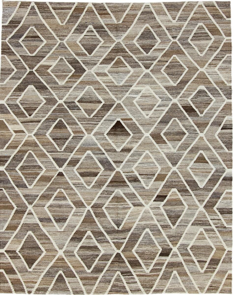 Nain Trading Tapete Kilim Afegão Berber Design 197x159 Beige/Dark Brown (Afeganistão, Tecidos à mão, Lã)