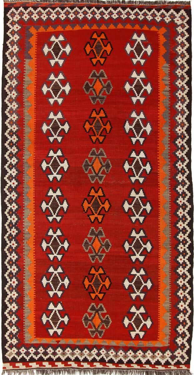 Nain Trading Tapete Kilim Fars Ghashghai 284x149 Corredor Beige/Dark Red (Pérsia / Irão, Lã, Tecidos à mão)