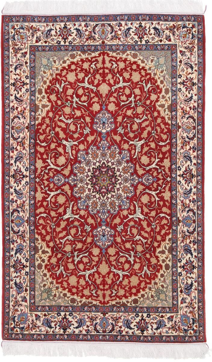 Nain Trading Tapete Atado à Mão Isfahan Fio de Seda 168x106 Orange/Red (Lã, Pérsia / Irão)