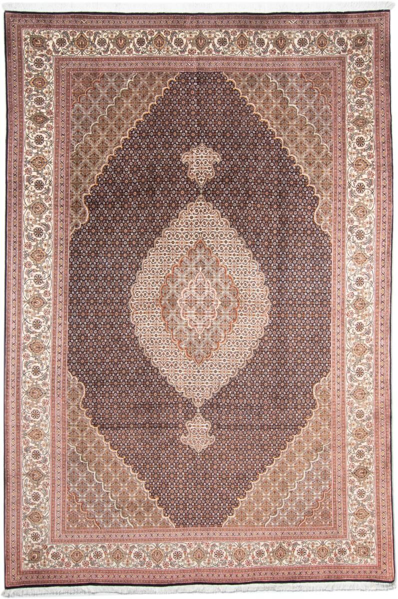 Nain Trading Tapete Persa Tabriz 50Raj 296x199 Beige/Pink (Mão-atada, Pérsia / Irão, Lã / seda)