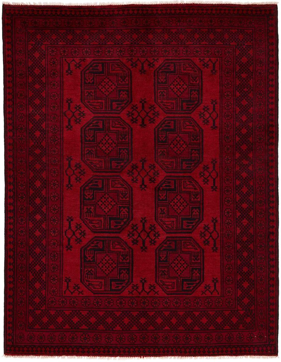 Nain Trading Tapete Oriental Afegão Akhtche 196x151 Dark Brown/Dark Red (Lã, Afeganistão, Mão-atada)