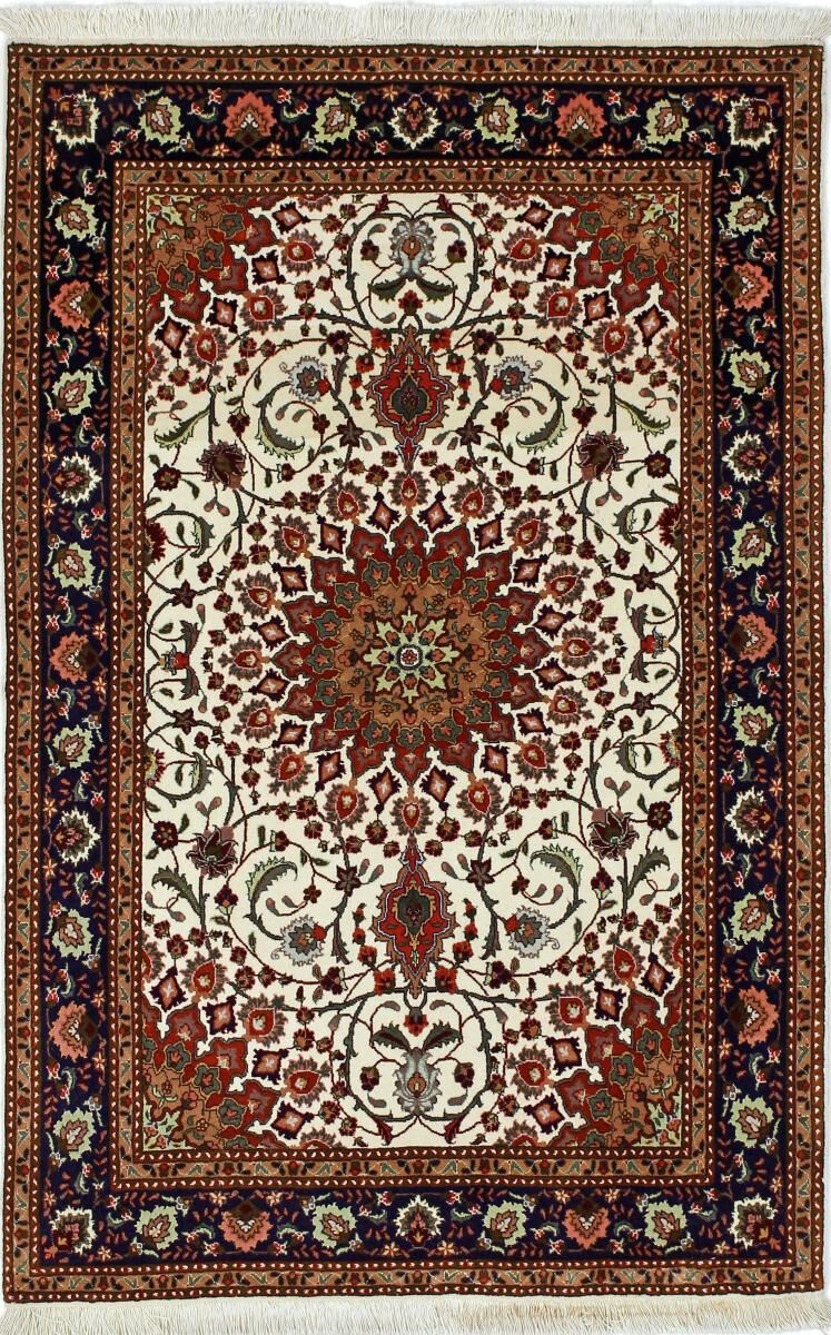 Nain Trading Tapete Oriental Tabriz 50Raj 159x106 Dark Grey/Beige (Lã / seda, Pérsia / Irão, Mão-atada)