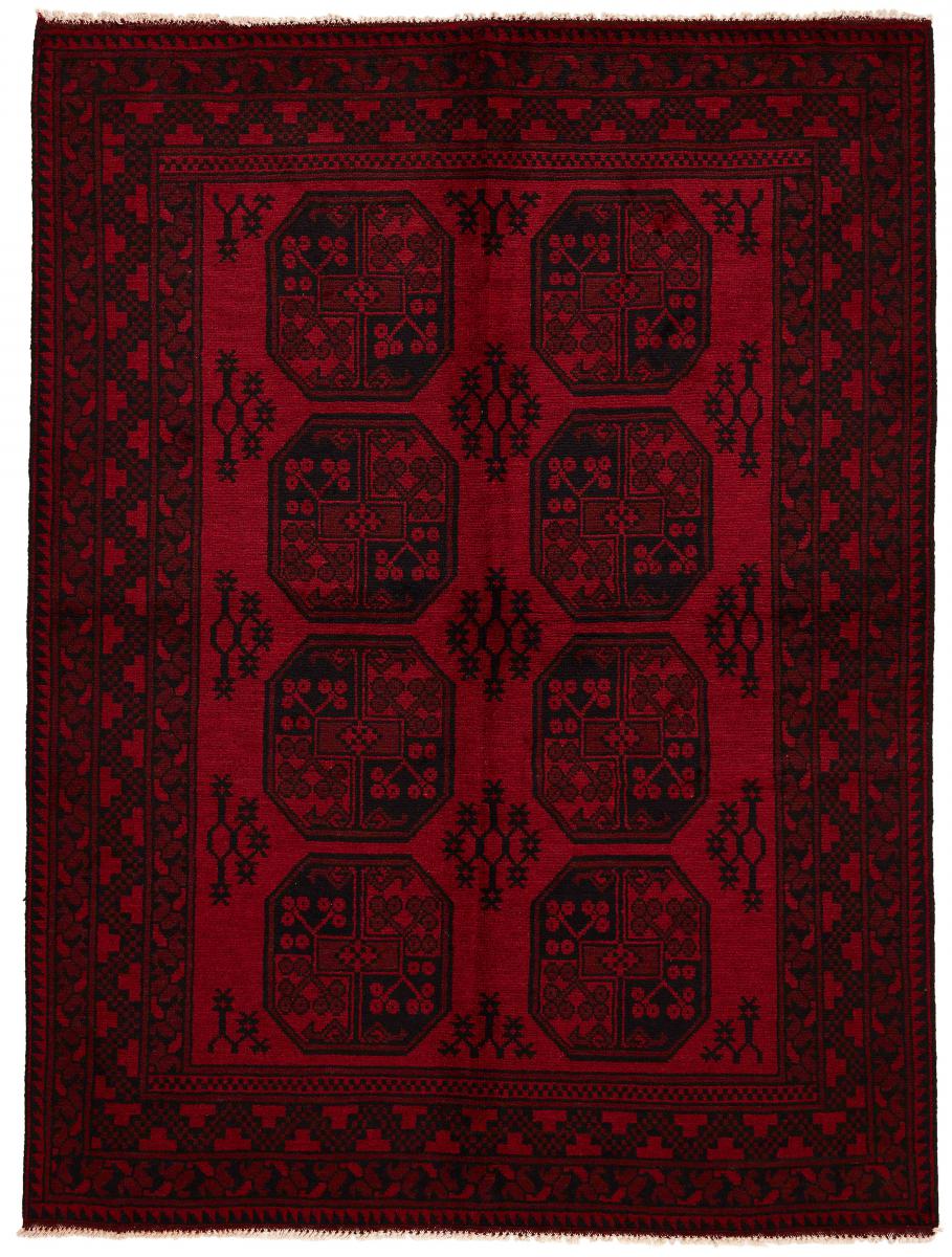 Nain Trading Tapete Oriental Afegão Akhche 195x145 Dark Red (Lã, Afeganistão, Mão-atada)