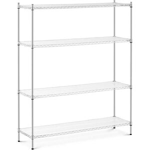 Royal Catering Förvaringshylla i metall - 150 x 45 x 180 cm - 1000 kg - Med mattor