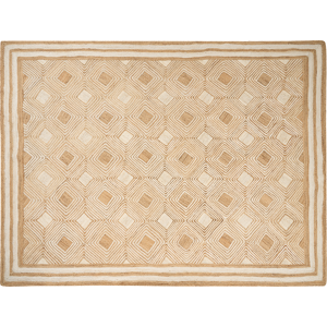 Beliani Matta Beige Jute 300 x 400 cm Flätad Handgjord Naturlig Boho Stil Textil